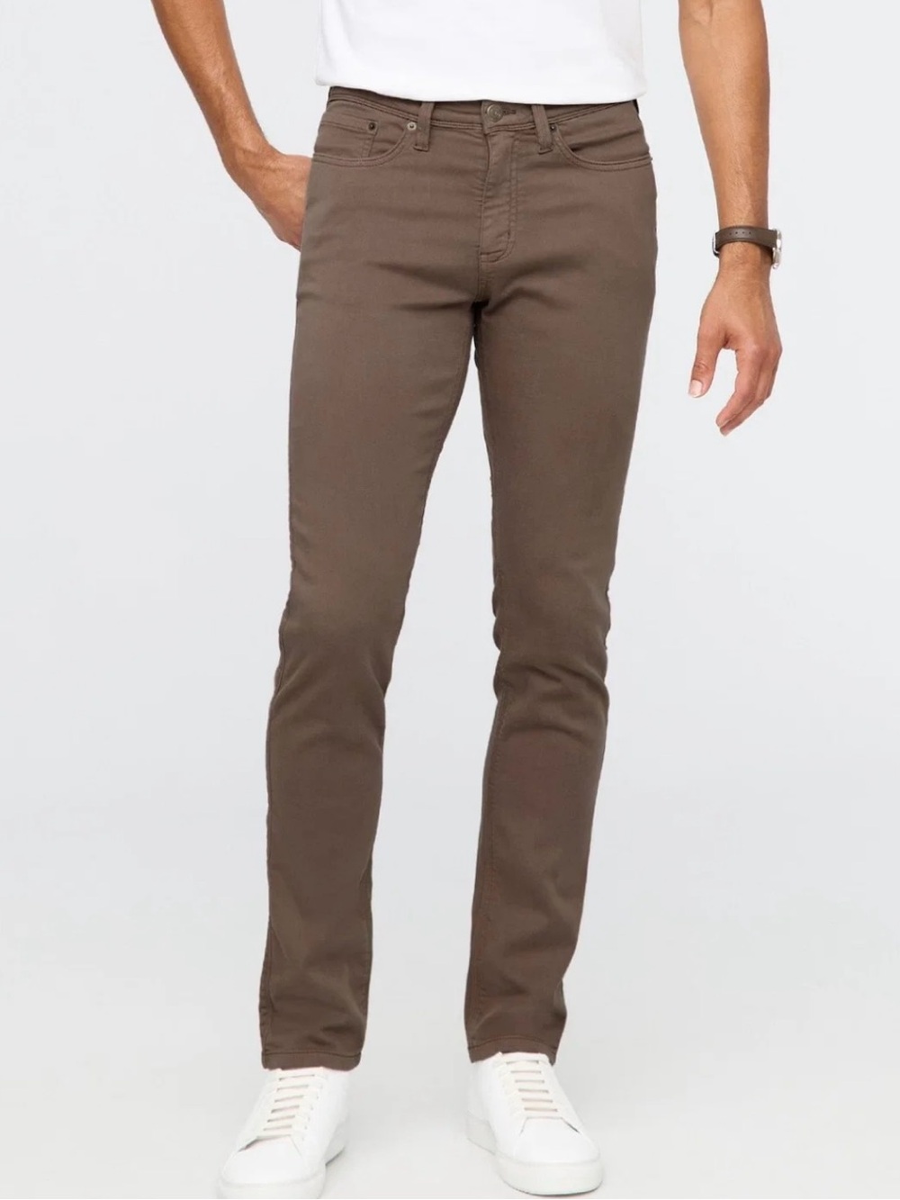 DU/ER No Sweat Men's N2X Slim Fit Tapered Jeans in Canteen Brown 32x30 Outdoor